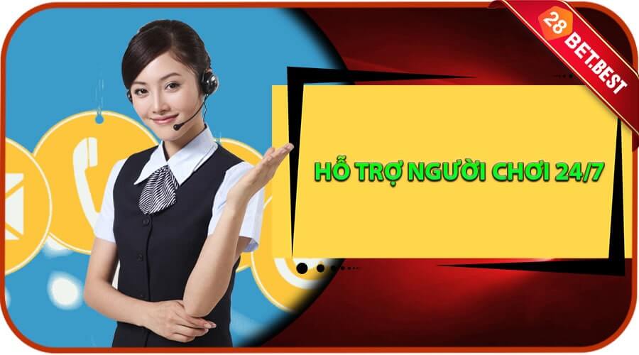 Hỗ trợ người chơi nhanh chóng hoạt động 24/7